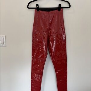 Commando Red Patent-Look High-Rise Leggings
